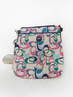 Coach SIS Ikat Swing Pack F49495 SV/Multi Colour Crossbody Bag Purse